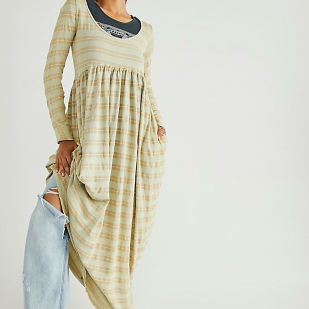 Free People Colette Knit Maxi Dress in Bok Choy